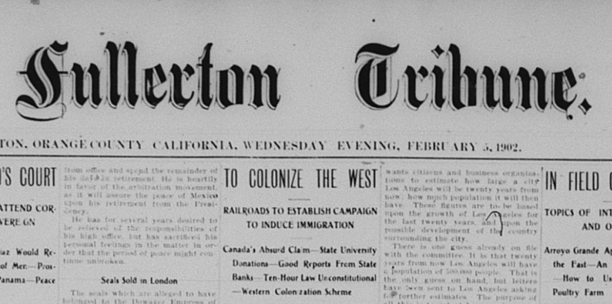 Fullerton Tribune: 1902